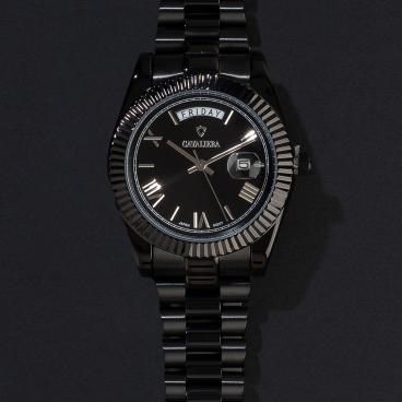 ساعة رجاليه ستيل لون اسود CL47BB