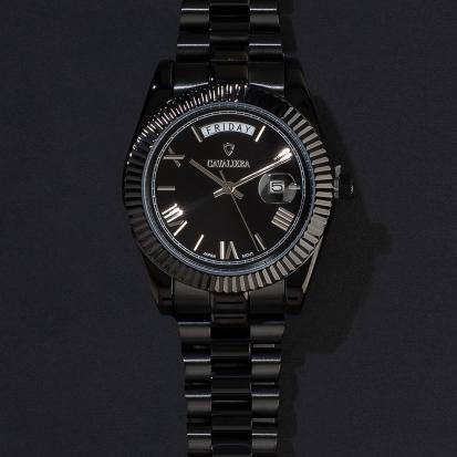 ساعة رجاليه ستيل لون اسود CL47BB