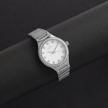 ساعة نسائية ستيل بمينا ابيض كافاليرا CL19SS
