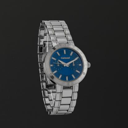 ساعة رجالية ماركة كاروسيل بمينا ازرق CA431SU