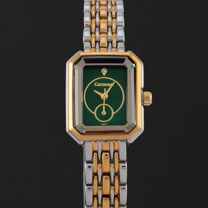 ساعة كاروسيل نسائية مينا اخضر CA409SN