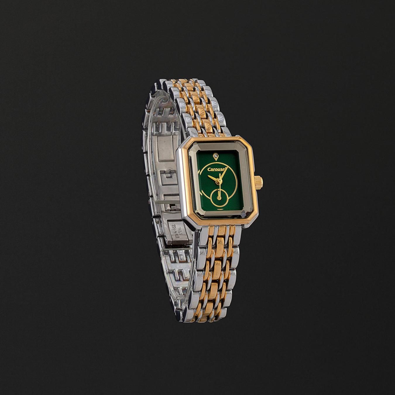 ساعة كاروسيل نسائية مينا اخضر CA409SN