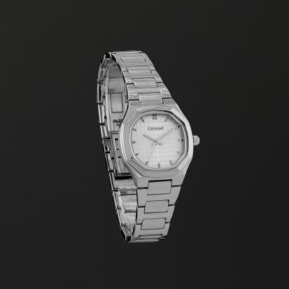 ساعة كاروسيل نسائية مينا ابيض CA442SW