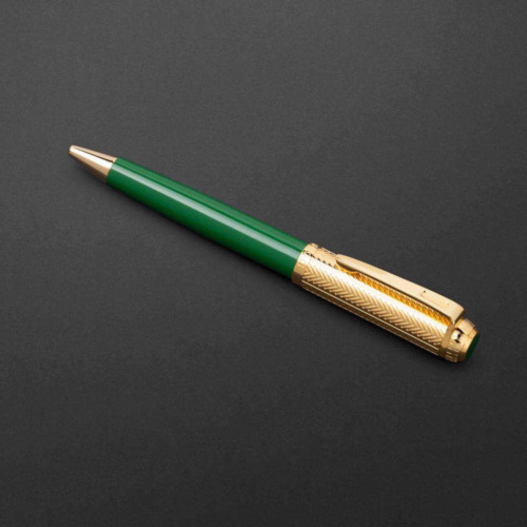 قلم اخضر ذهبي ماركة الدهنج D1112GGR