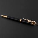 طقم قلم وكبك اسود ذهبي ماركة الدهنج D8022BG - 2