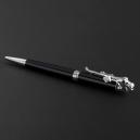 طقم قلم وكبك فضي اسود ماركة الدهنج D8022BS - 2