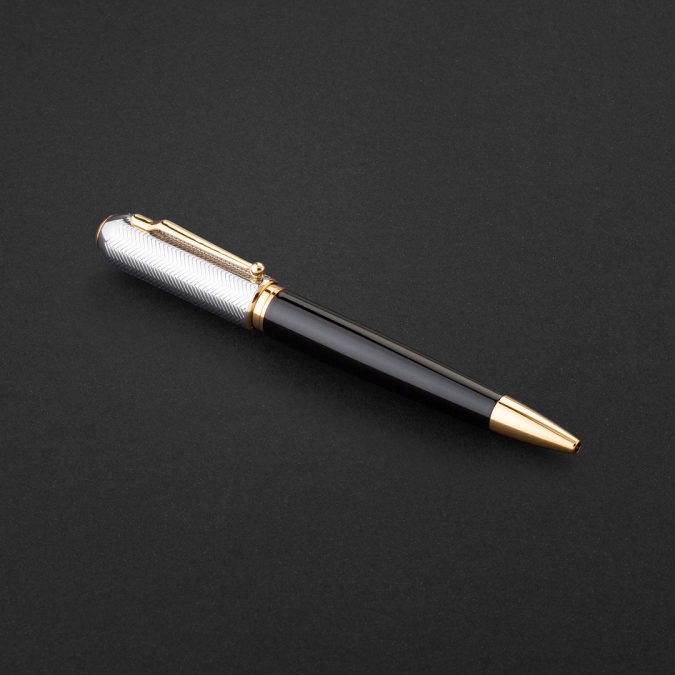 طقم قلم وكبك اسود ذهبي ماركة الدهنج D501GB-S