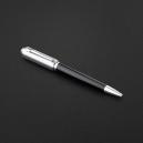طقم قلم وكبك فضي اسود ماركة الدهنج D504SB-S - 2