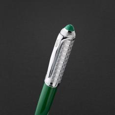 قلم فضي اخضر ماركة الدهنج D506SG-P