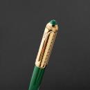 طقم قلم وكبك ذهبي اخضر ماركة الدهنج D507GG-S - 1