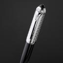طقم قلم وكبك اسود فضي ماركة الدهنج D509SB-S - 1