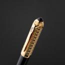 طقم قلم وكبك ذهبي اسود ماركة الدهنج D510GB-S - 1
