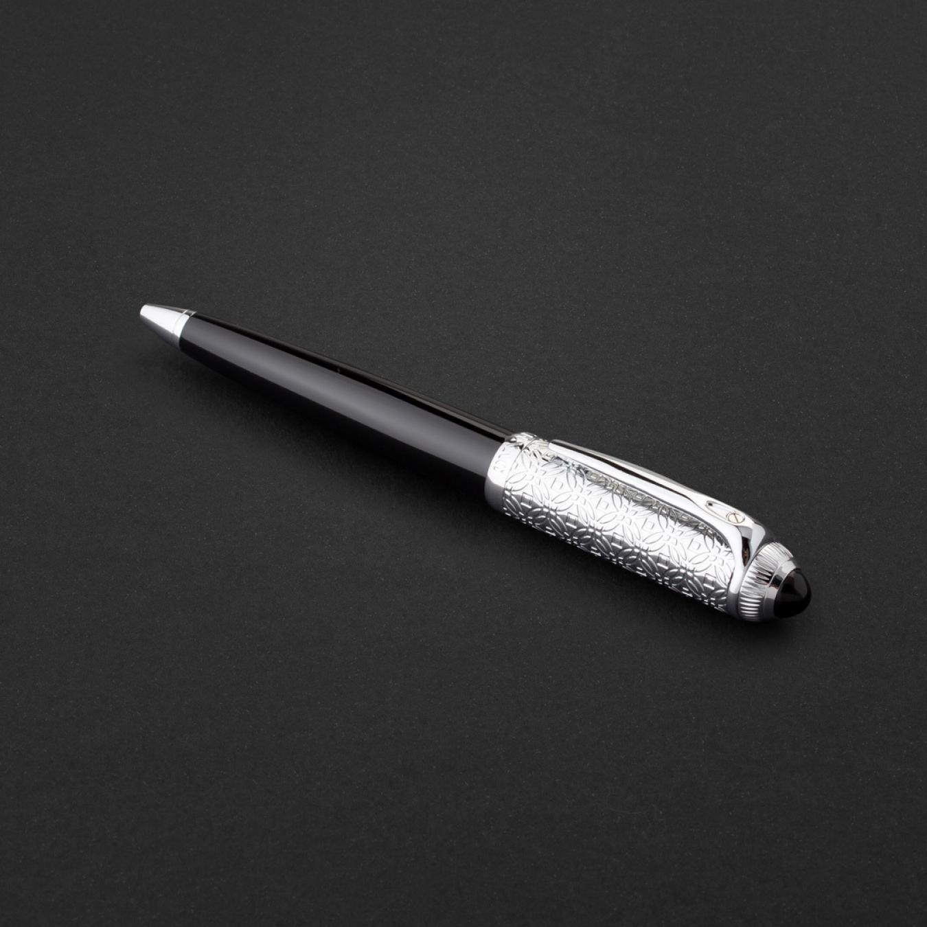 قلم اسود فضي ماركة الدهنج D512SB-P