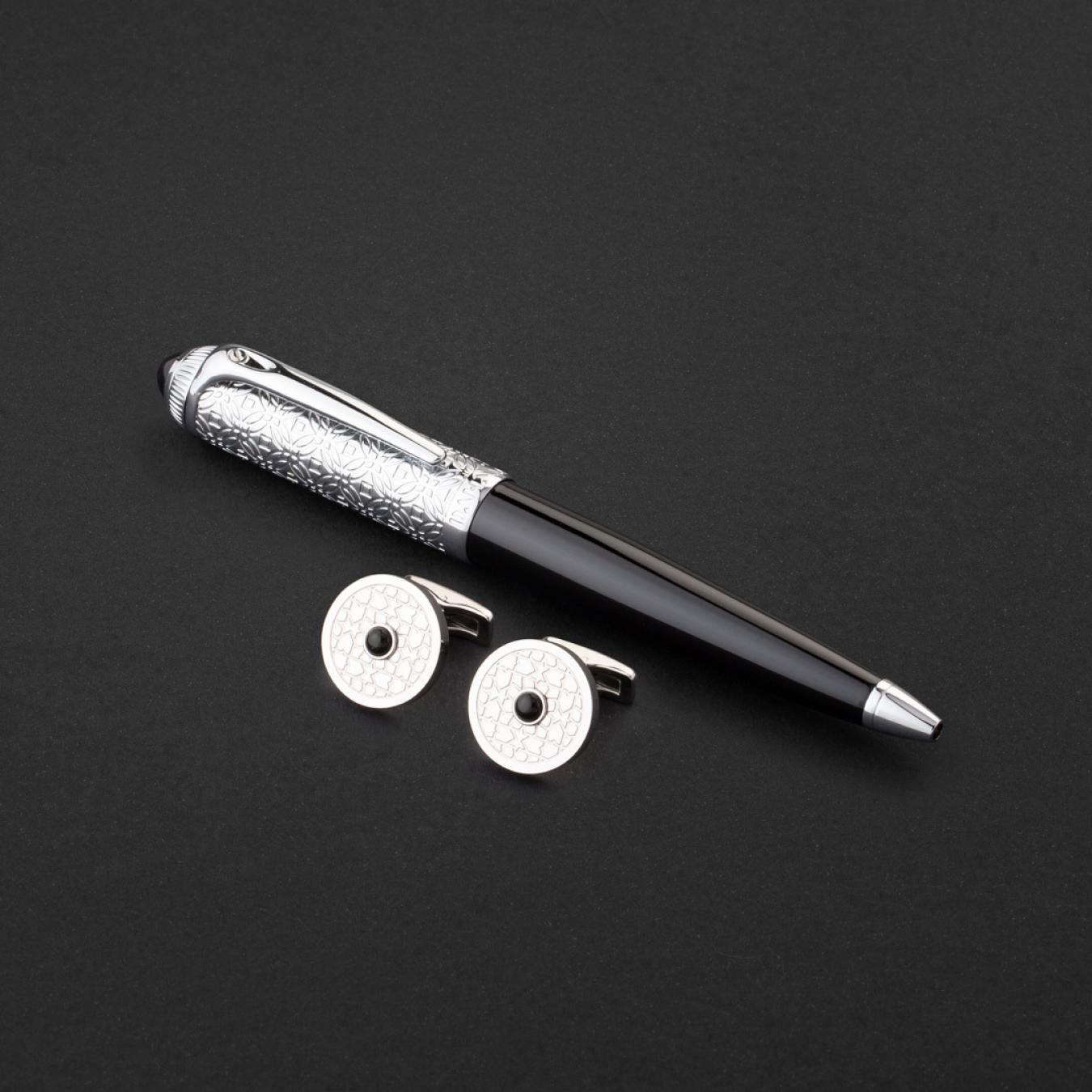 طقم قلم وكبك ماركة الدهنج D512SB-S