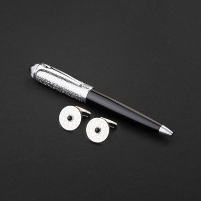 طقم قلم وكبك ماركة الدهنج D512SB-S