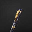 طقم قلم وكبك ازرق ذهبي ماركة الدهنج D522GU-S - 1