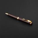 طقم قلم وكبك بني ذهبي ماركة الدهنج D524GN-S - 3