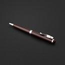 طقم قلم وكبك فضي بني ماركة الدهنج D525SN-S - 3