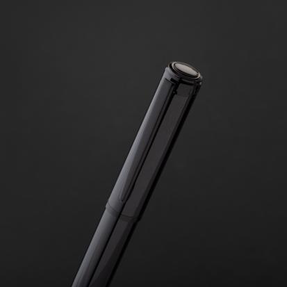 طقم قلم وكبك اسود فضي ماركة الدهنج D526BB-S