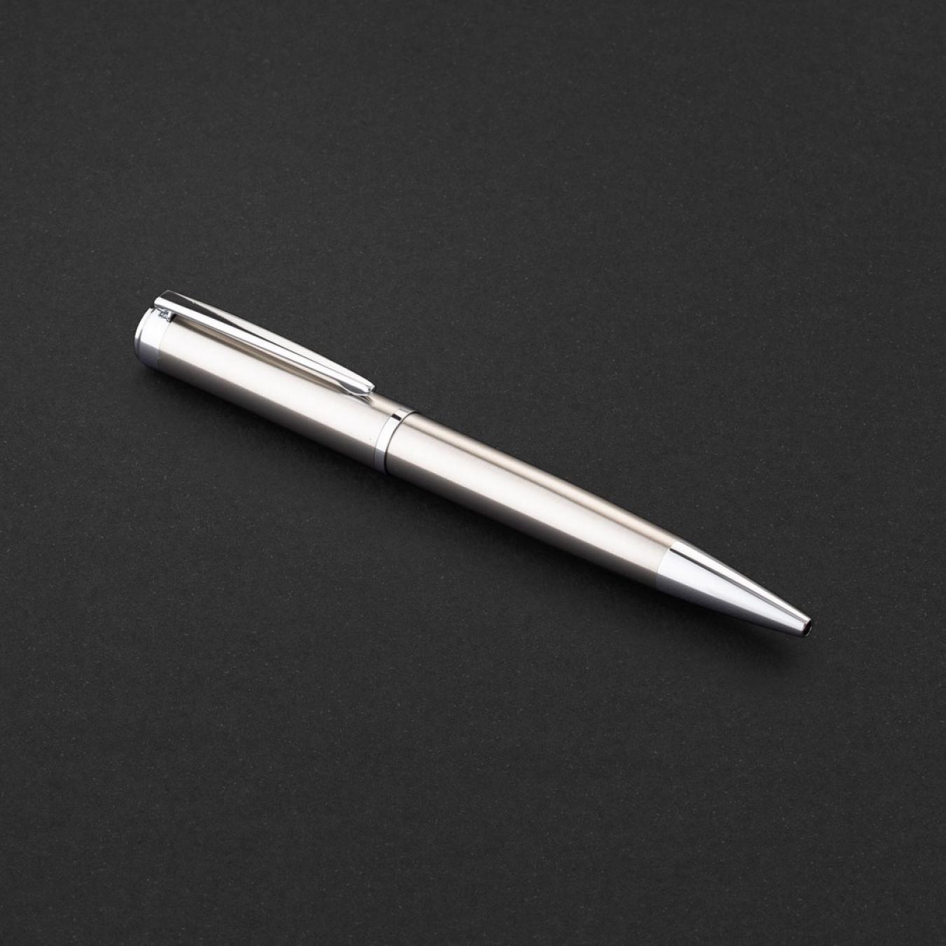 طقم قلم وكبك فضي ماركة الدهنج D528SS-S