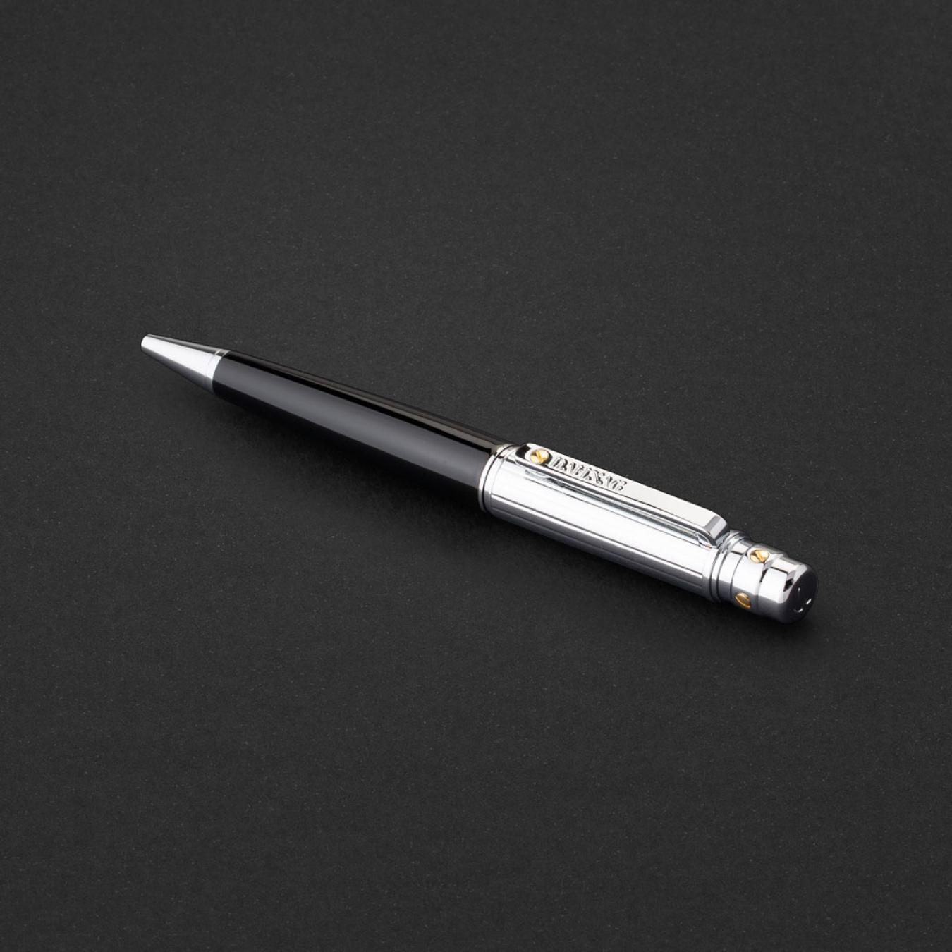 طقم قلم وكبك اسود فضي ماركة الدهنج D530SB-S