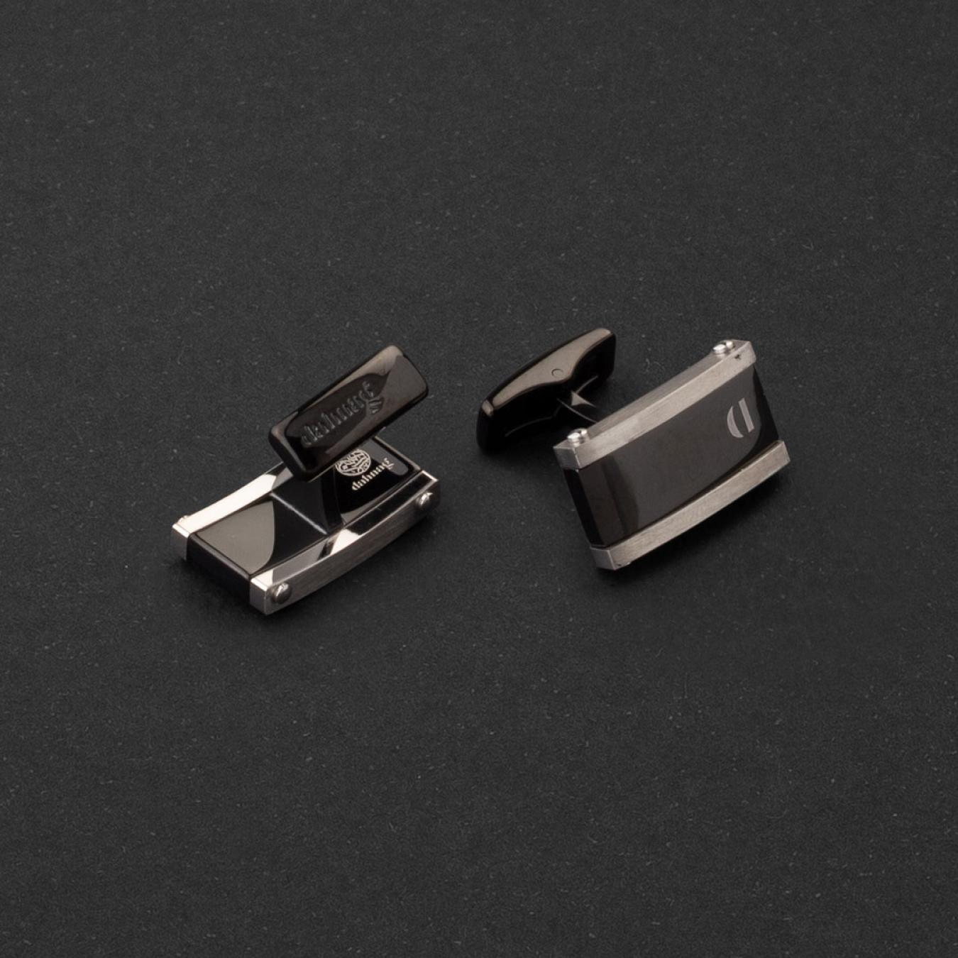 طقم قلم وكبك اسود فضي ماركة الدهنج D530SB-S