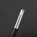طقم قلم وكبك فضي اسود ماركة الدهنج D531SB-S - 1