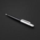 طقم قلم وكبك فضي اسود ماركة الدهنج D531SB-S - 3