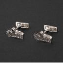 طقم قلم وكبك اسود فضي ماركة الدهنج D532SB-S - 4