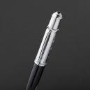 طقم قلم وكبك اسود فضي ماركة الدهنج D532SB-S - 1