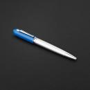 طقم قلم وكبك ازرق فضي ماركة الدهنج D535SU-S - 2