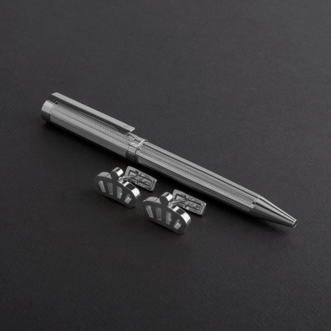 طقم قلم وكبك ماركة الدهنج D8028SS