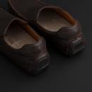 حذاء موكاسين جلد بني غامق 1036 - 2