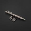 طقم قلم وكبك فضي غامق ماركة قريفون 4123MM