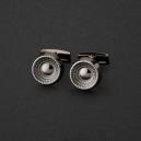 طقم قلم وكبك فضي غامق ماركة قريفون 4123MM - 4