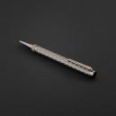 طقم قلم وكبك فضي غامق ماركة قريفون 4123MM - 3