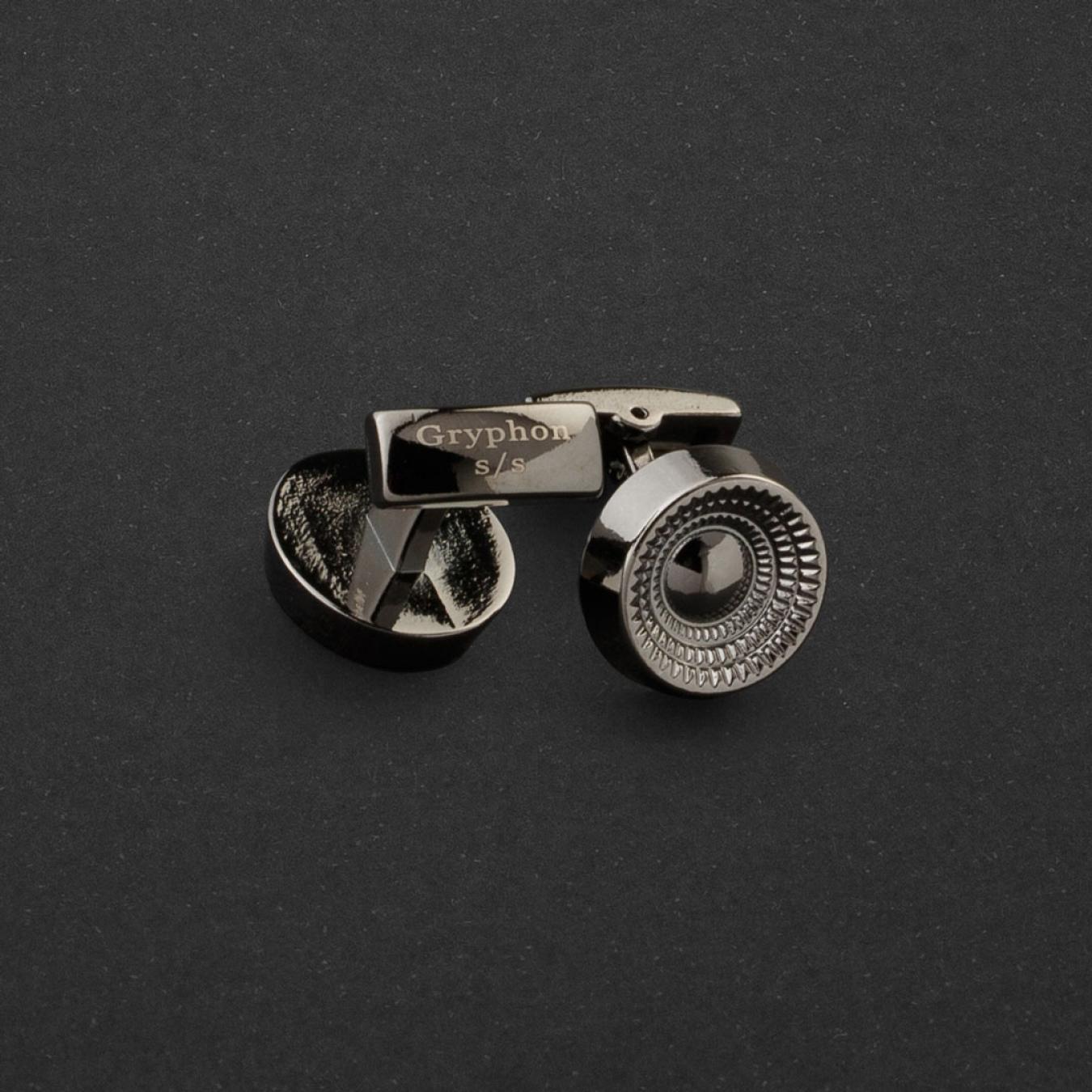 طقم قلم وكبك فضي غامق ماركة قريفون 4123MM