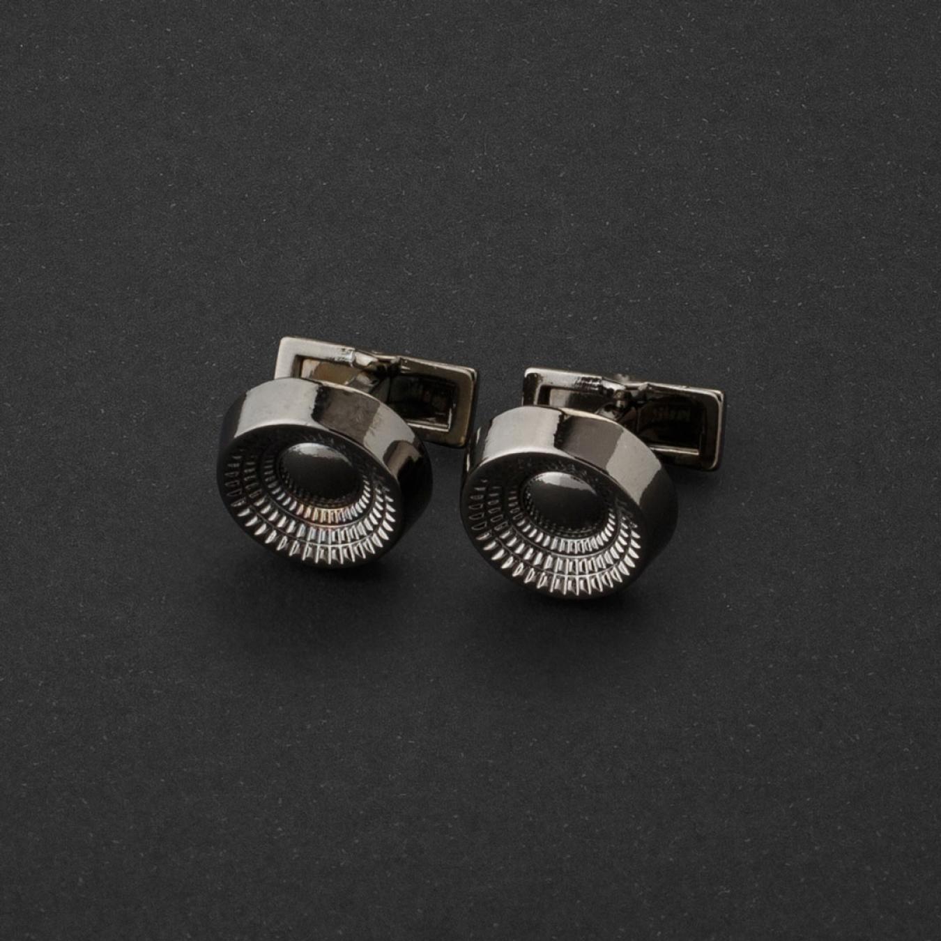 طقم قلم وكبك فضي غامق ماركة قريفون 4123MM