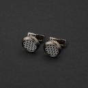 طقم قلم وكبك فضي غامق ماركة قريفون 4124MM - 5