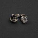 طقم قلم وكبك فضي غامق ماركة قريفون 4124MM - 6