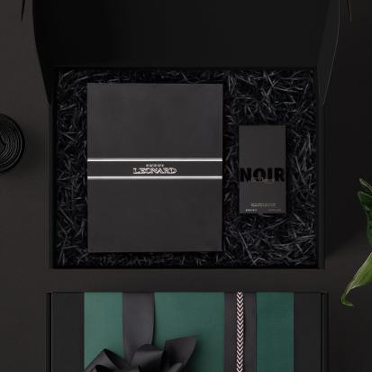 بوكس هدايا هوم ليونارد شماغ و عطر مع التخصيص A16