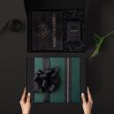 صندوق هديه ماريو فالنتينو شماغ ايطالي و عطر مع التخصيص A22 - 1