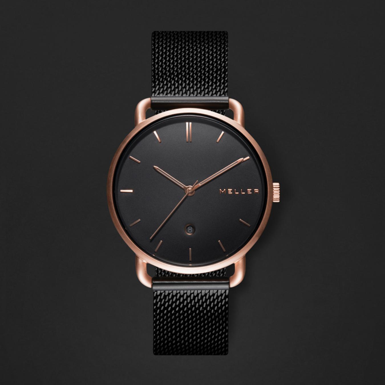 ساعة نسائيه فخمه ميلر أسود ومينا أسود W3R-2BLACK 