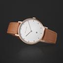 ساعة ماركة ميلر بني ومينا أبيض W1R-1CAMEL - 2