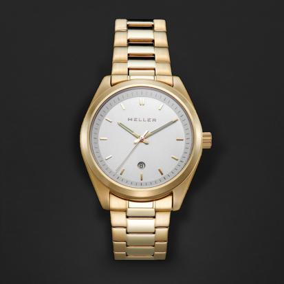 ساعة نسائيه ميلر ذهبي ومينا أبيض W9OB-3.3GOLD
