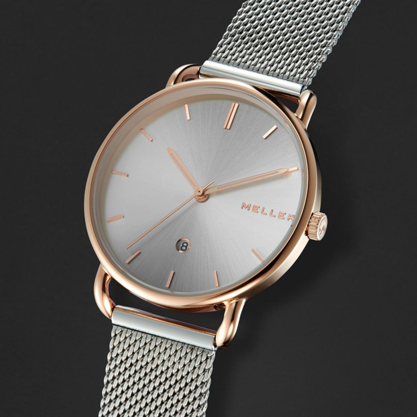 ساعة فخمة ميلر فضي ومينا فضي W3RP-2SILVER