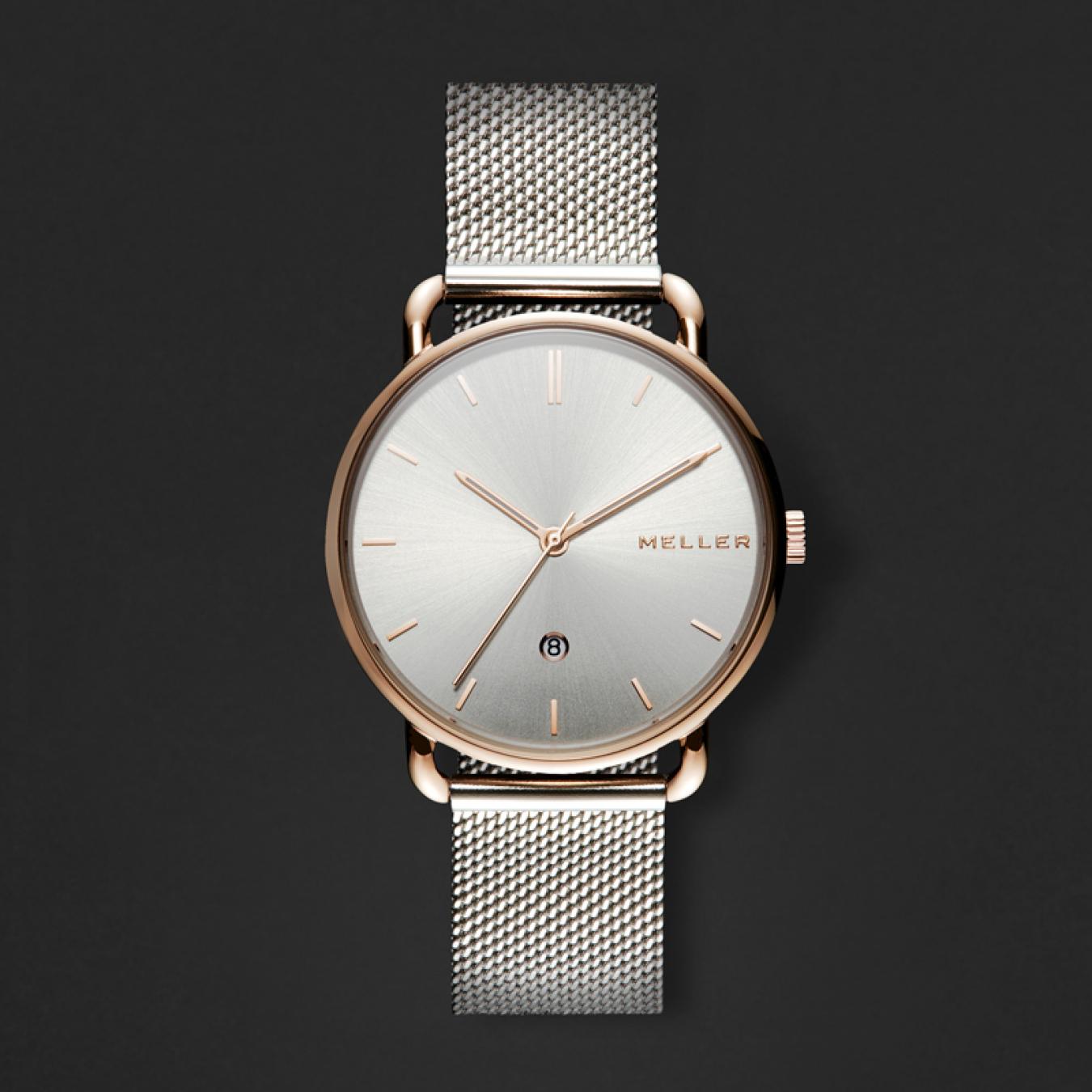 ساعة فخمة ميلر فضي ومينا فضي W3RP-2SILVER