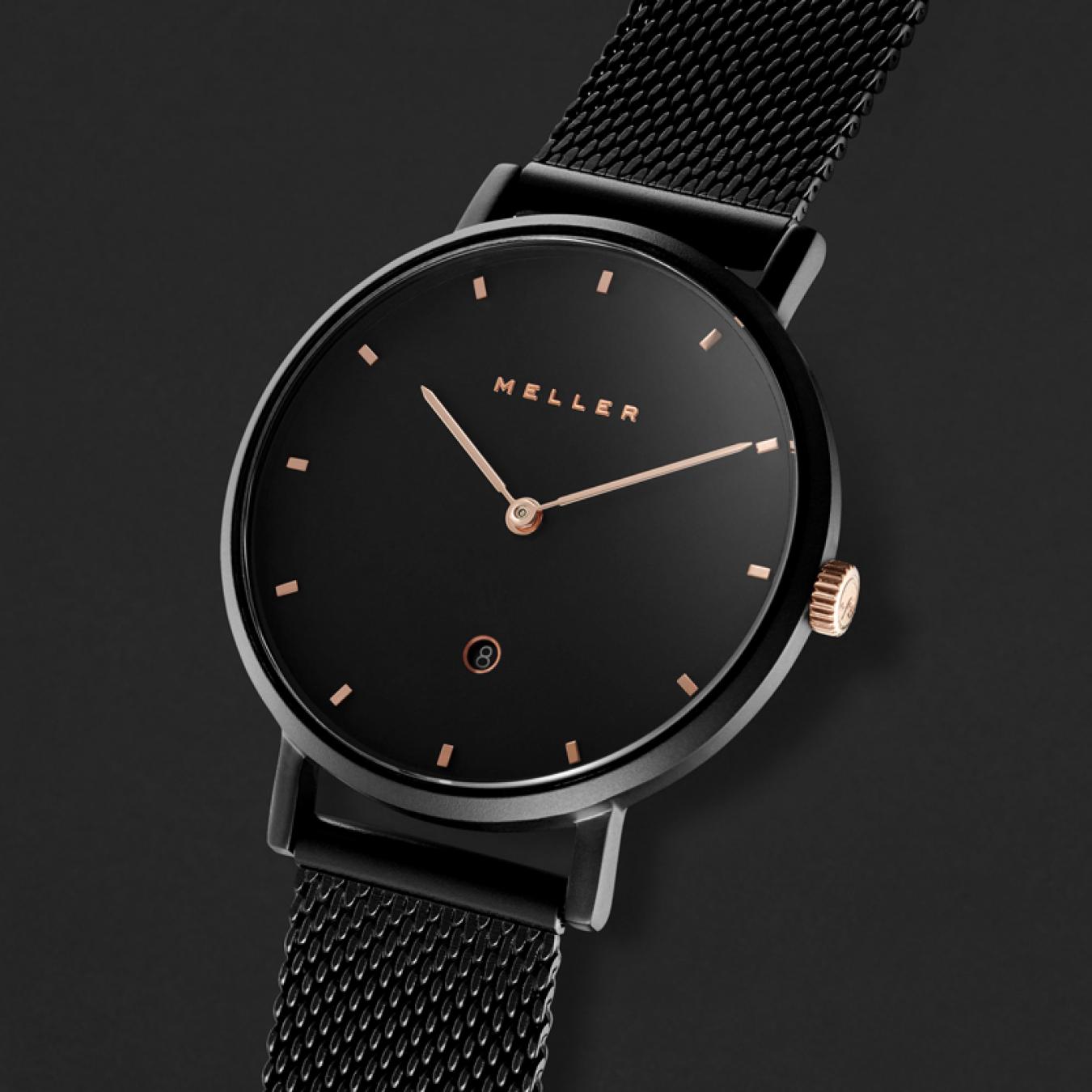 ساعة نسائيه ماركة ميلر أسود ومينا أسود W1NR-2BLACK