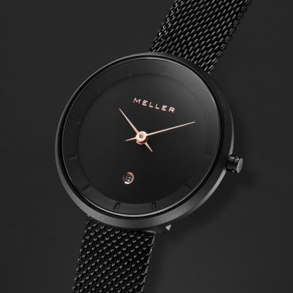 ساعة نسائية فخمه ميلر أسود ومينا أسود W5NN-2BLACK