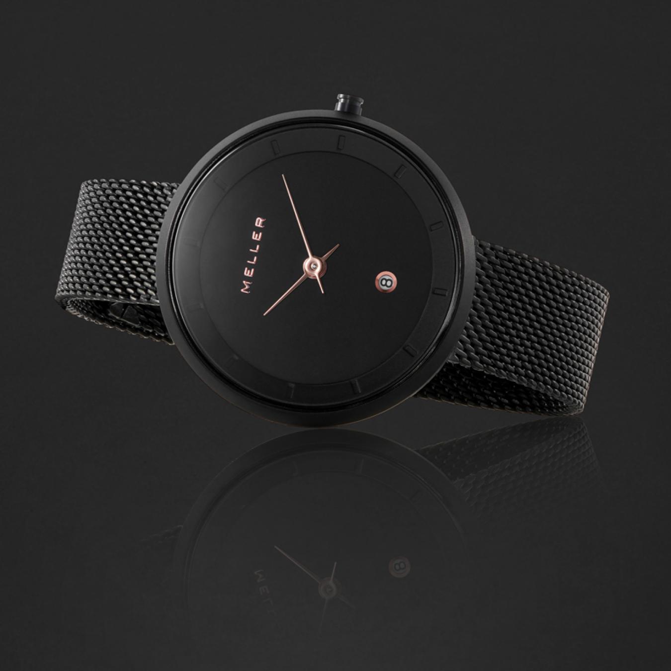 ساعة نسائية فخمه ميلر أسود ومينا أسود W5NN-2BLACK